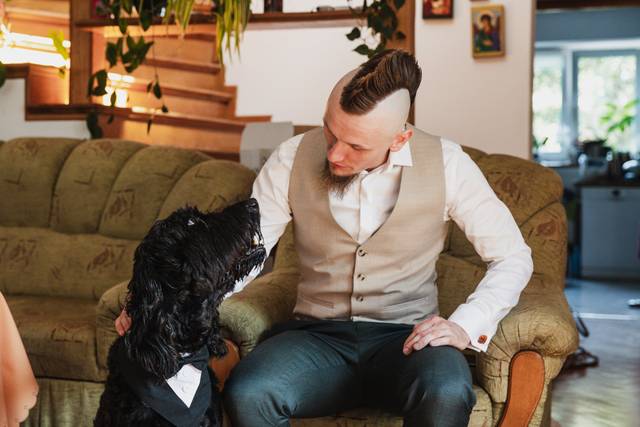 Dog and Groom