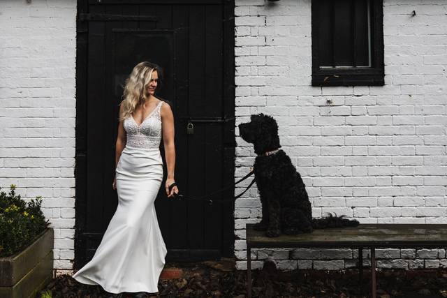 Bride and her dog