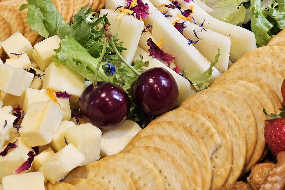 Cheese, crackers, meats