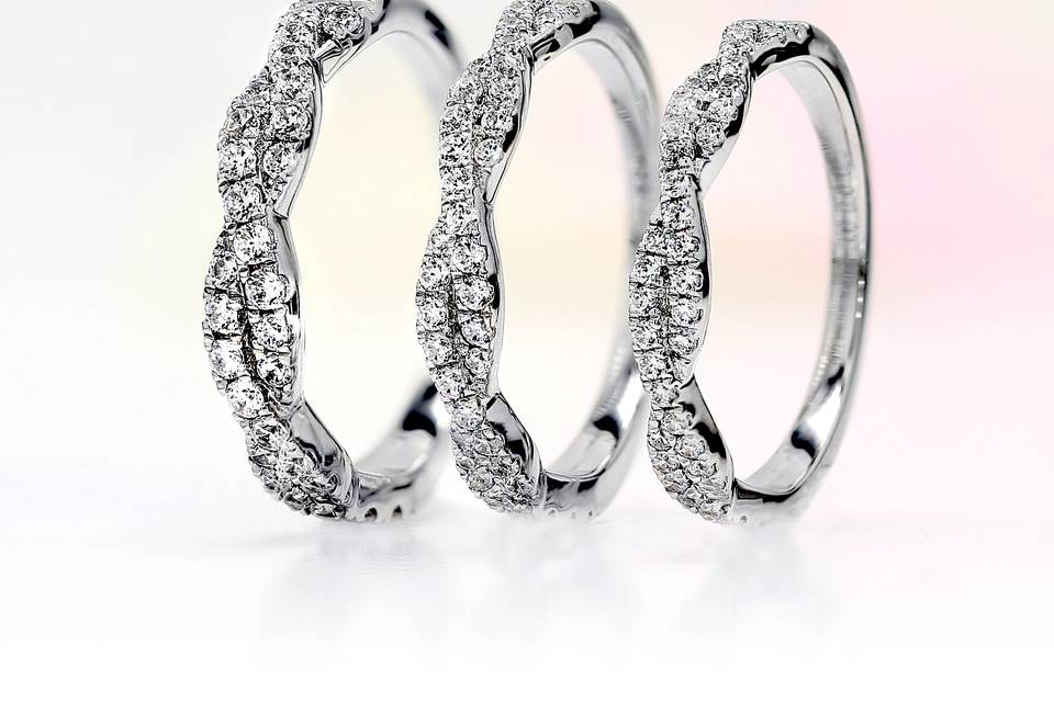 AVA Wishbone diamond rings