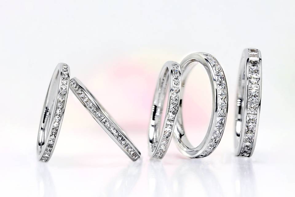 AVA Princess cut diamond rings