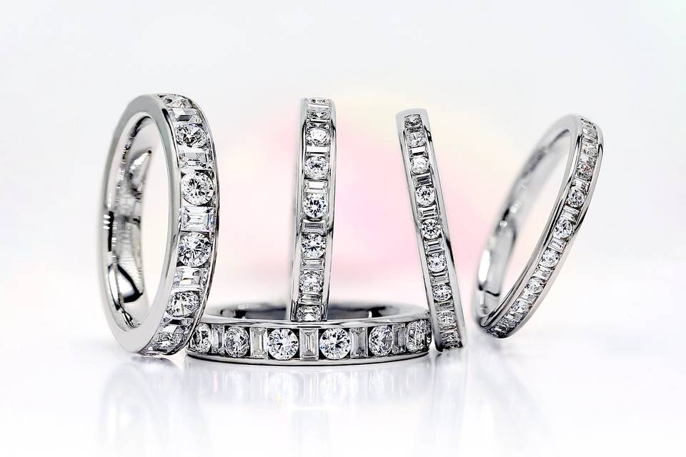 AVA Princess cut diamond rings