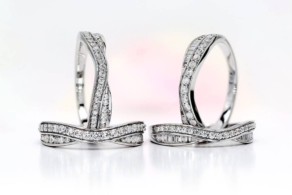 AVA Wishbone diamond rings