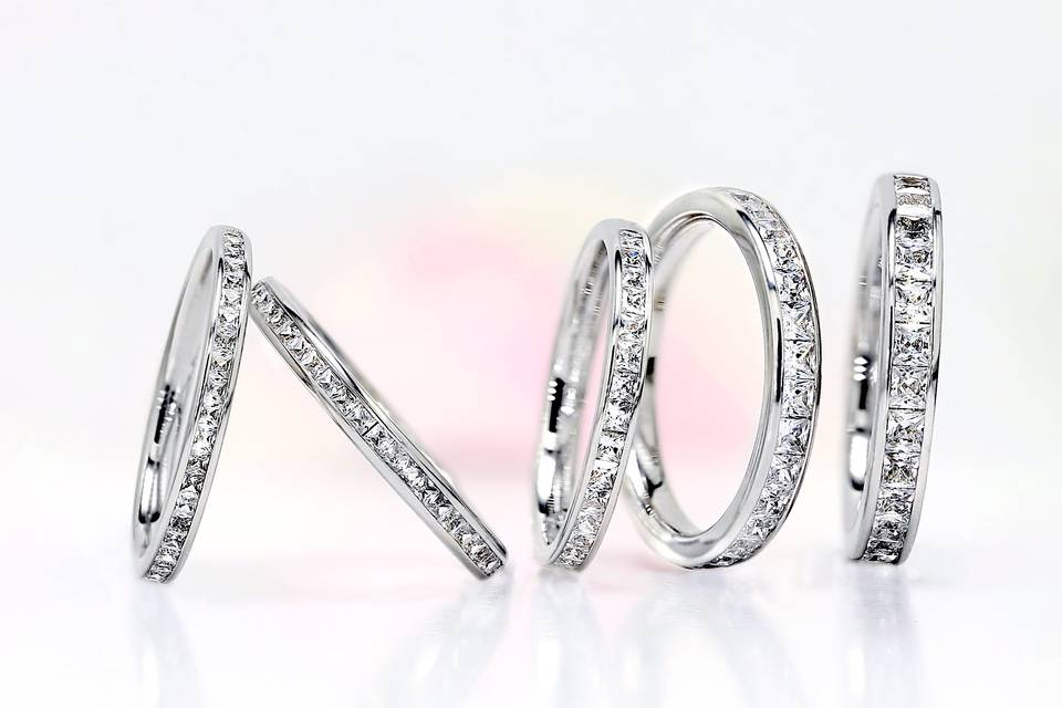 Princess cut diamond rings