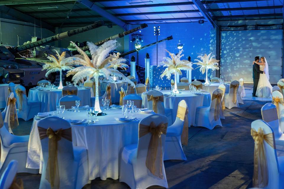 Modern wedding with dancefloor