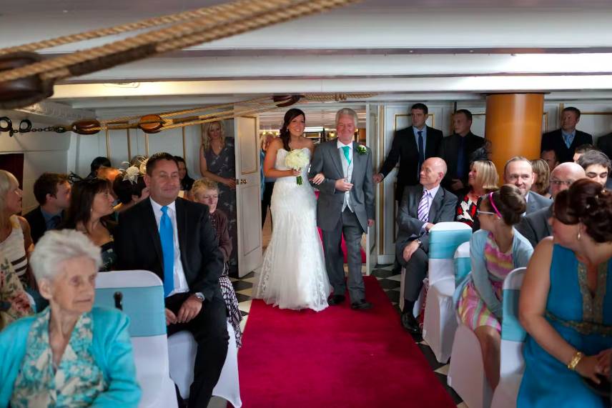 Ceremony below deck