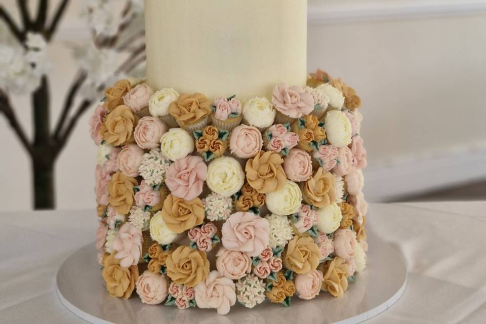 Burnt orange and blush pink