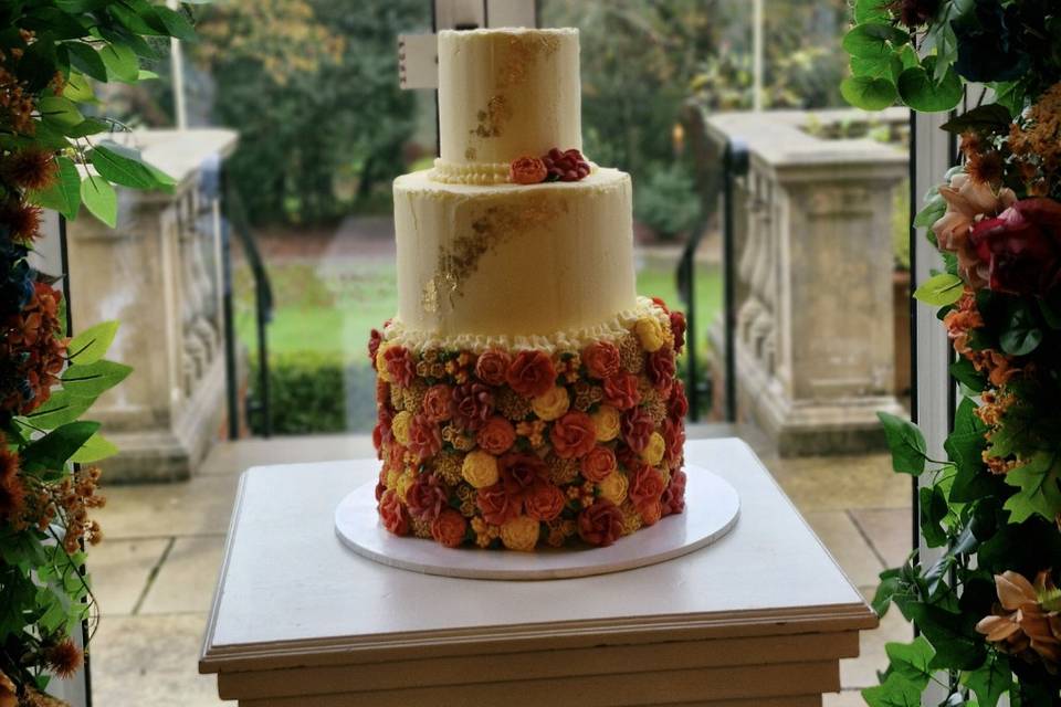 3 tiered autumn themed
