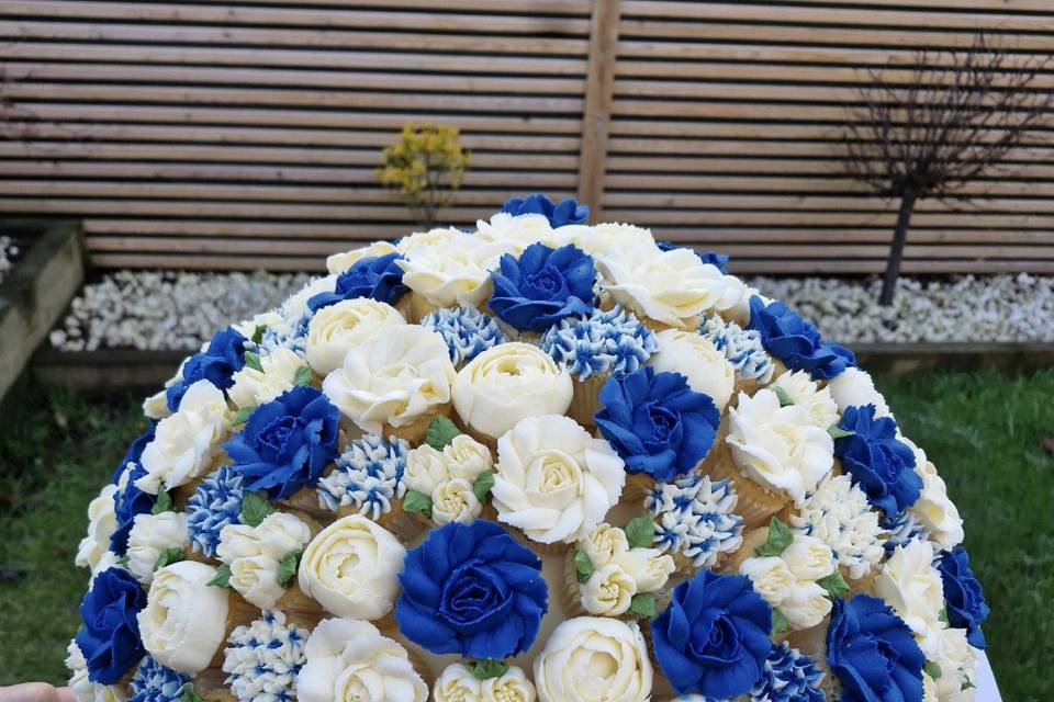 Sapphire blue and white