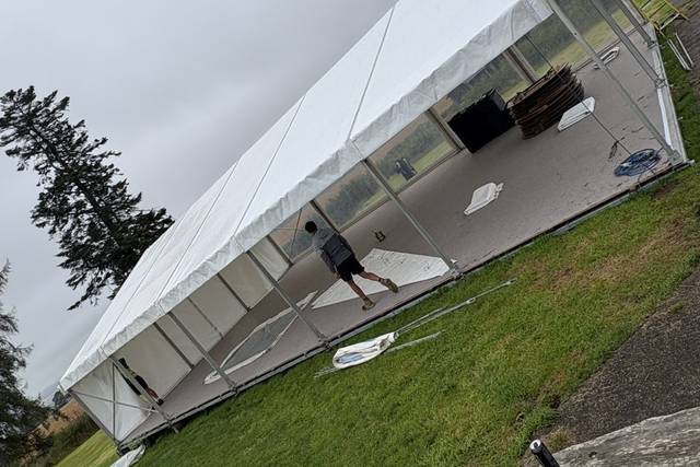 Large White Marquee in Grounds