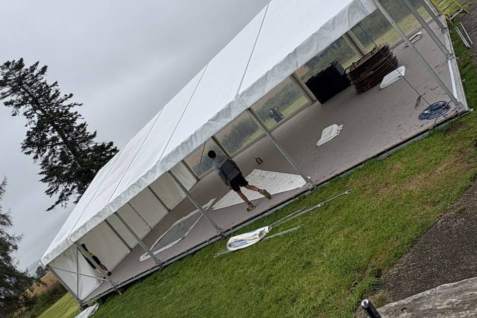 Large White Marquee in Grounds