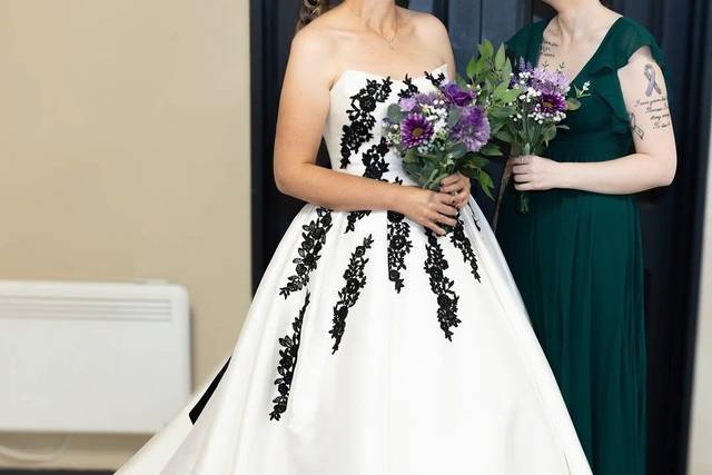 Bride and bridesmaid.