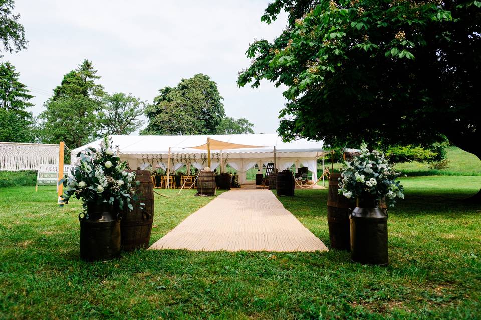 Marquee in the Paddock