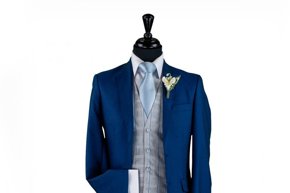 Cobalt blue lounge suit