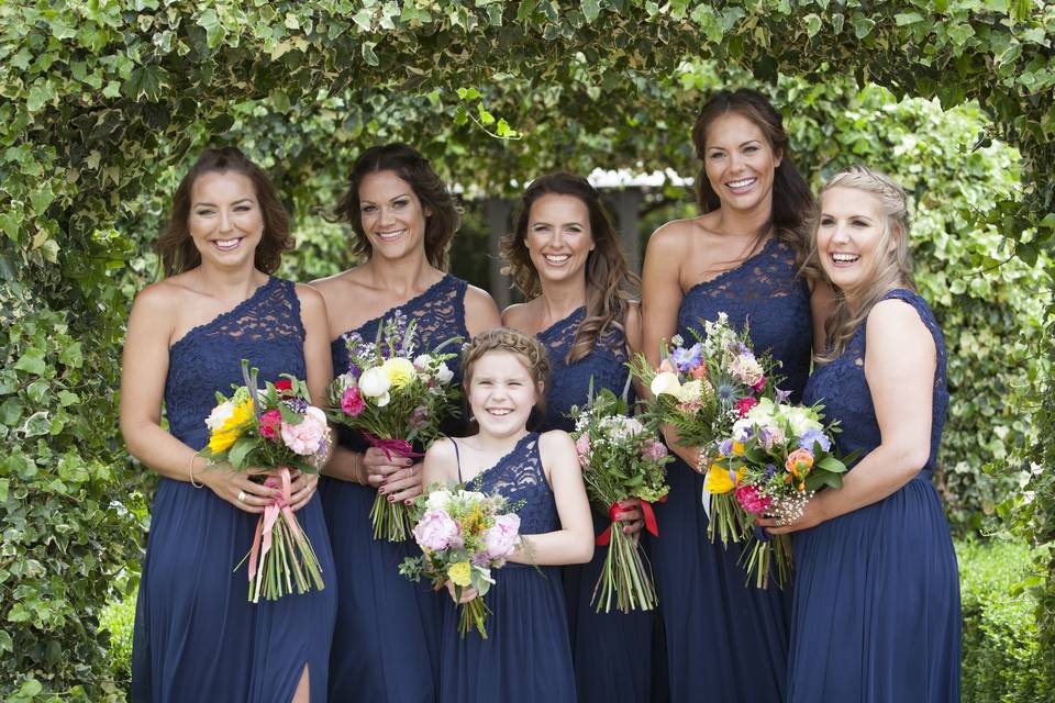 Cheeky bridesmaids.