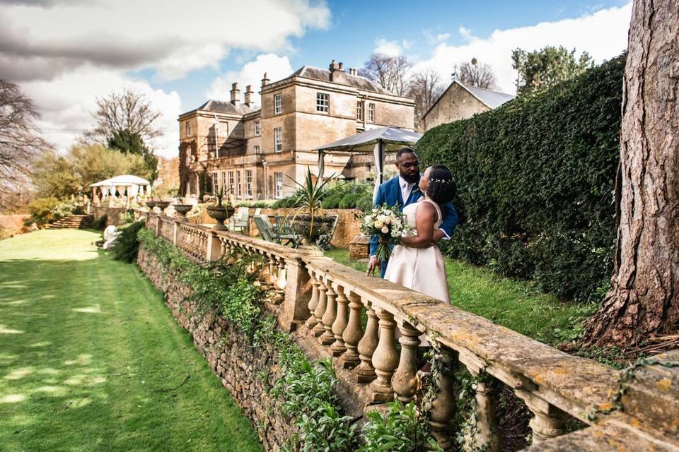 Garden location with manor