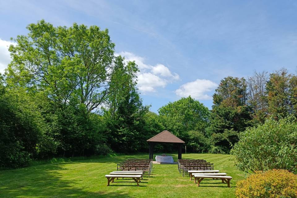 A garden ceremony