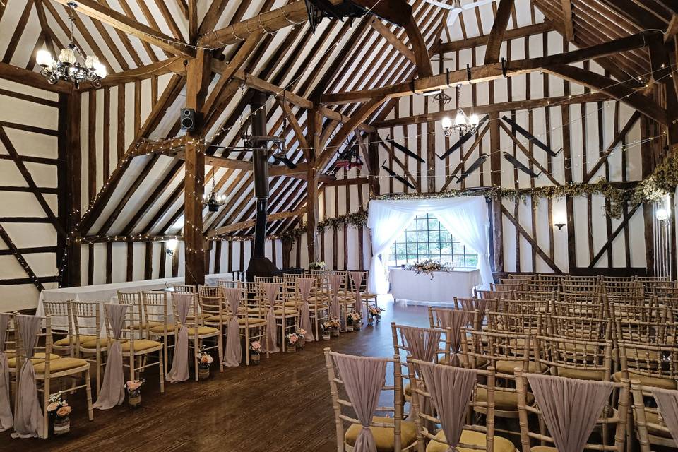 A barn ceremony