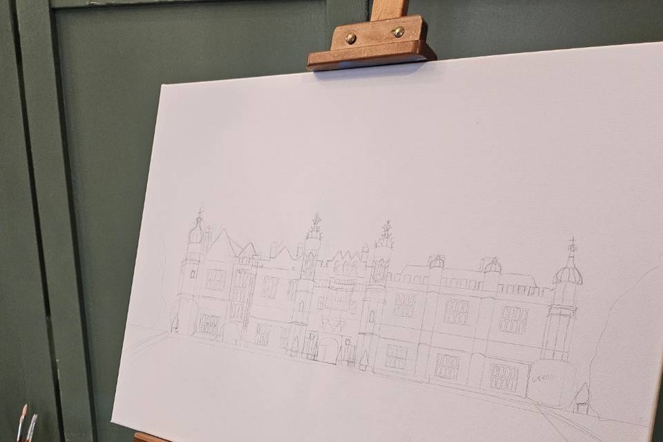 Hengrave hall sketch