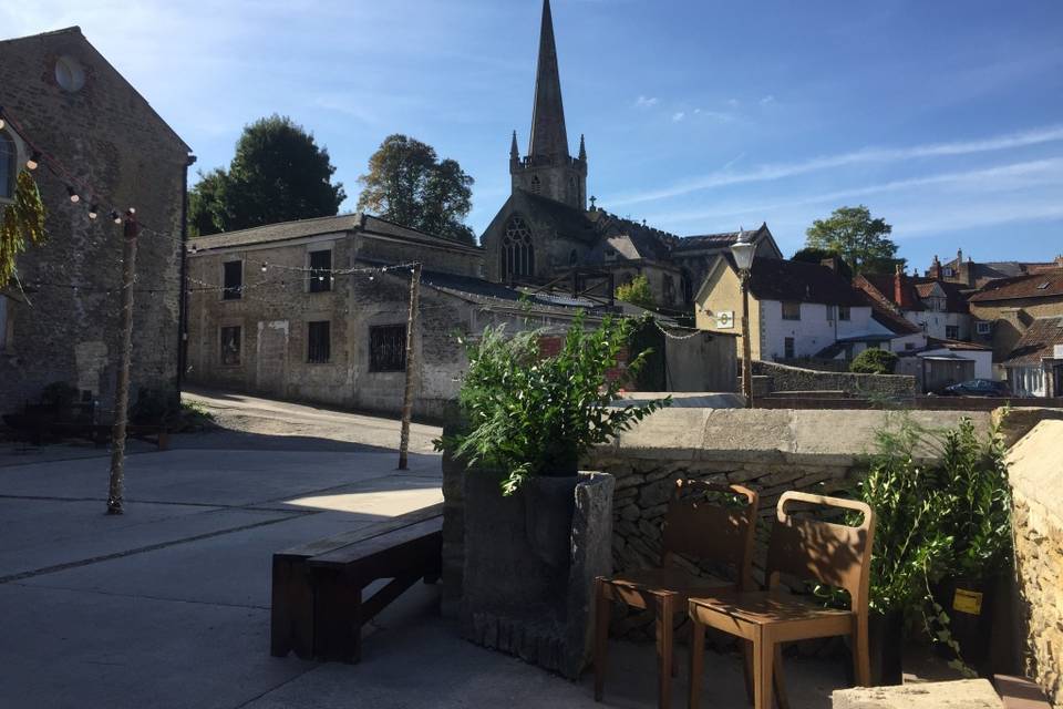 St John's Church just beyond