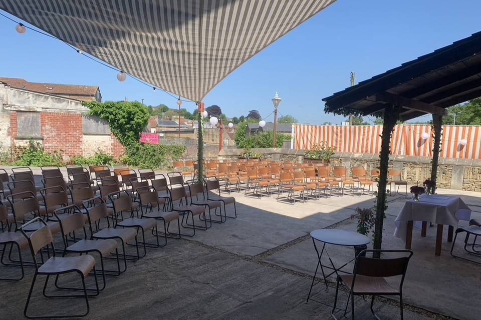 Chairs ready for ceremony