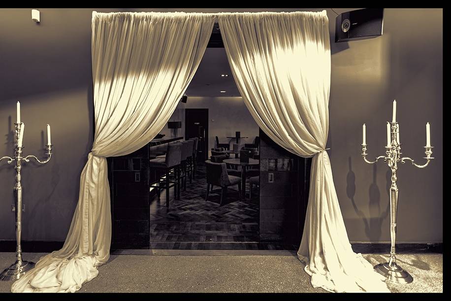 Draped entrance