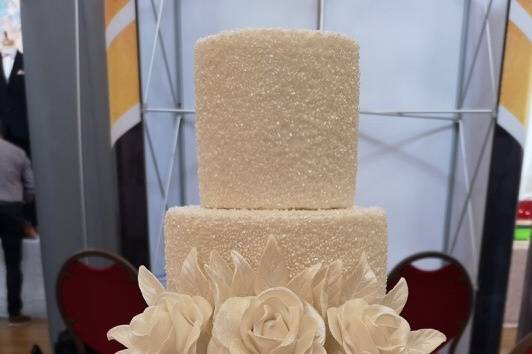 Sugar crystal wedding cake