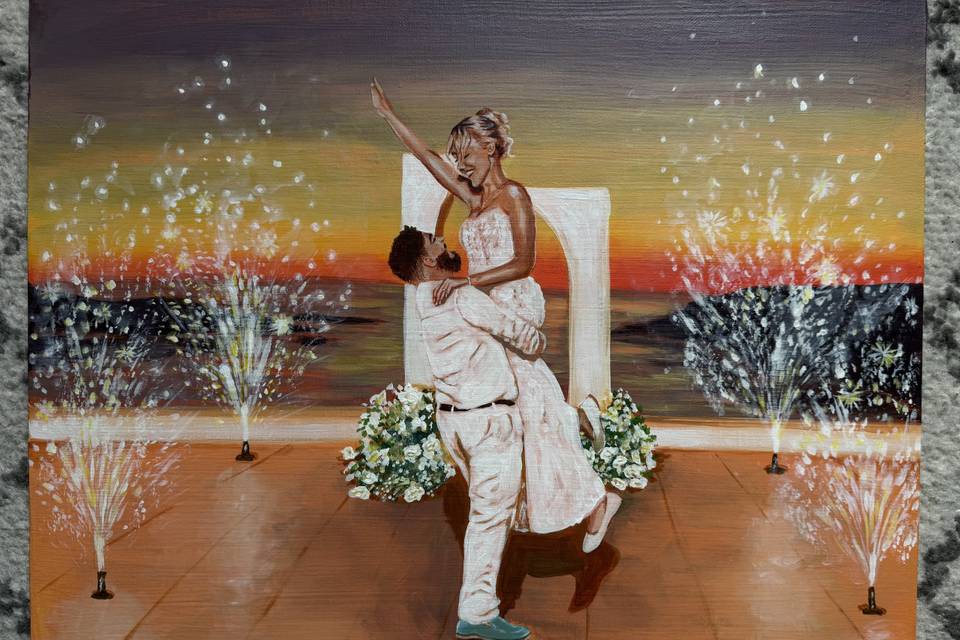 Live Wedding Painting