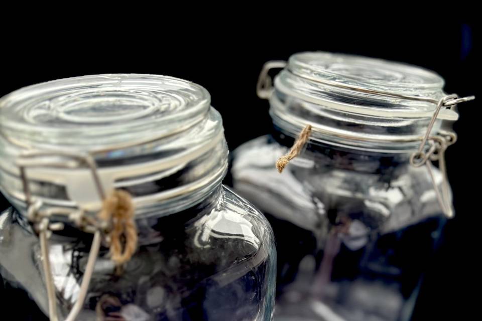 Sweet jars with tongs