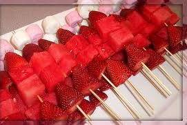 Fruit kebabs