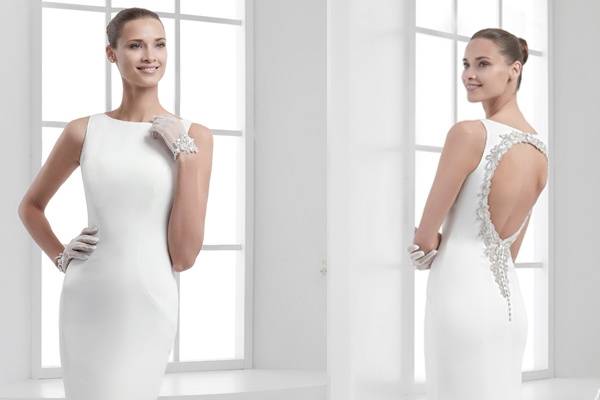 Sleek and simple white dress