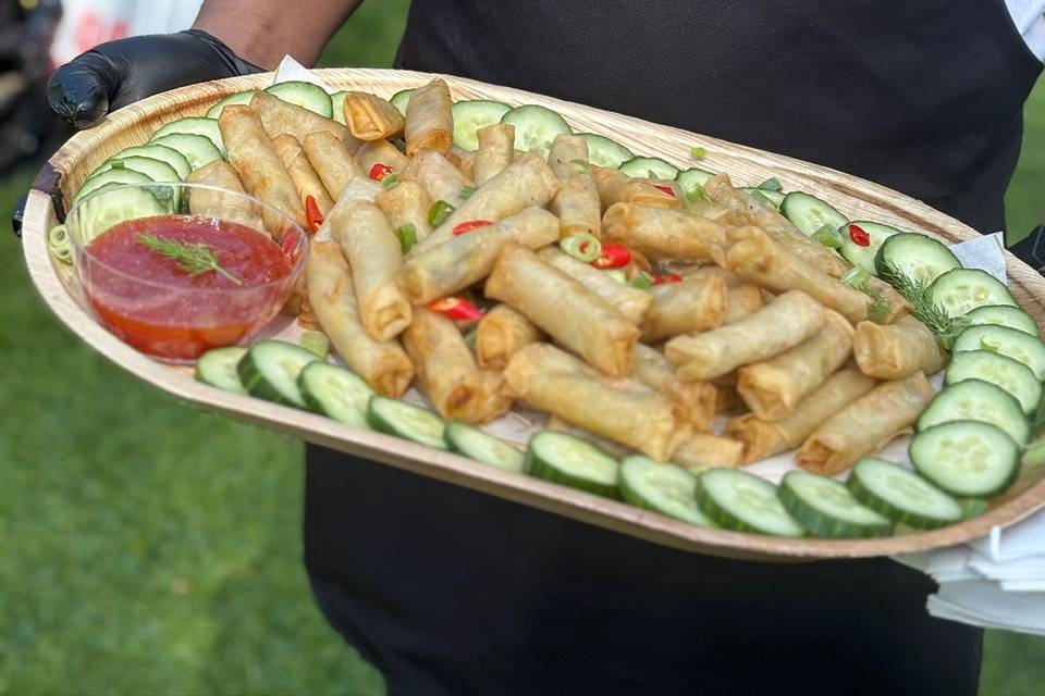 Waiter style canape