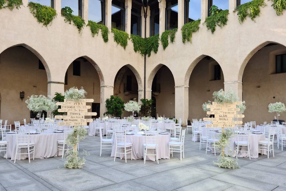 Dinner in the courtyard