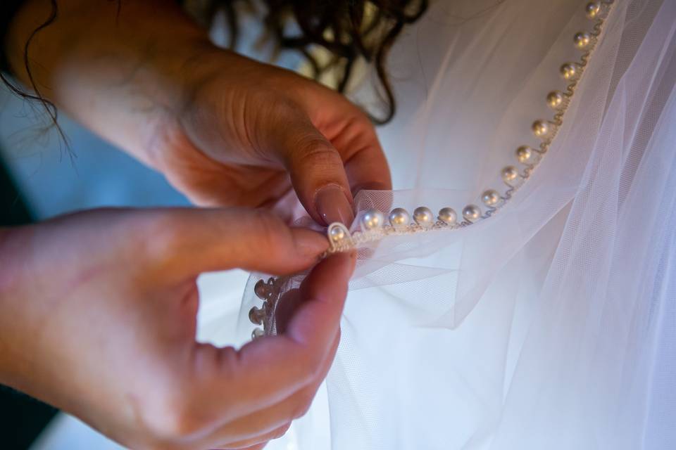 Wedding dress detail