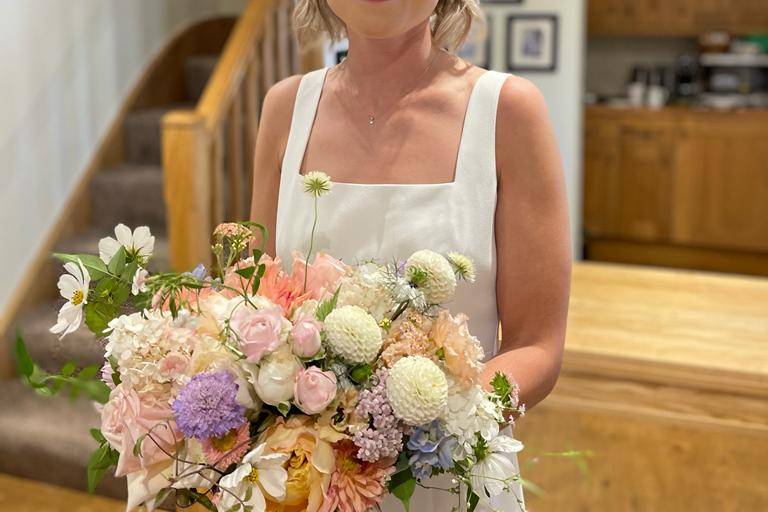 Bride at the Feathers Hotel