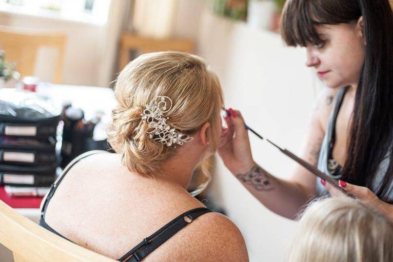 Wedding-day makeup