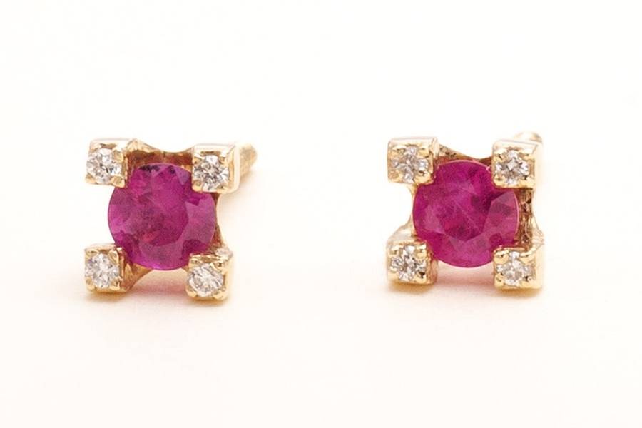 Ruby earrings