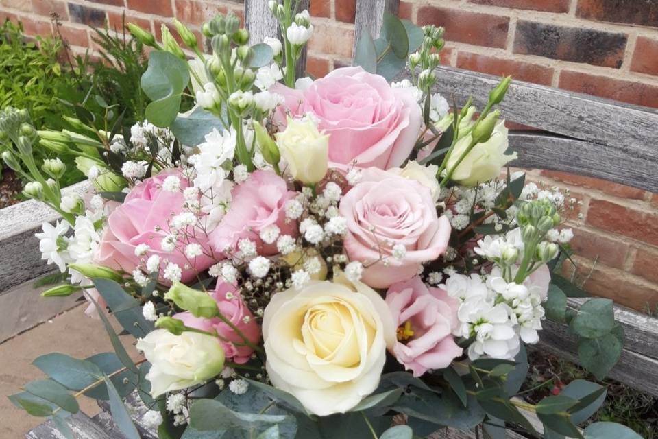 Pale pink, ivory & bridal