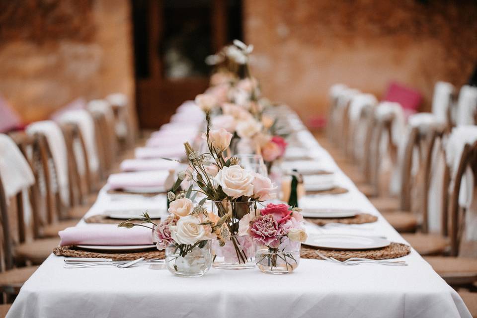 Lovely wedding tablescape