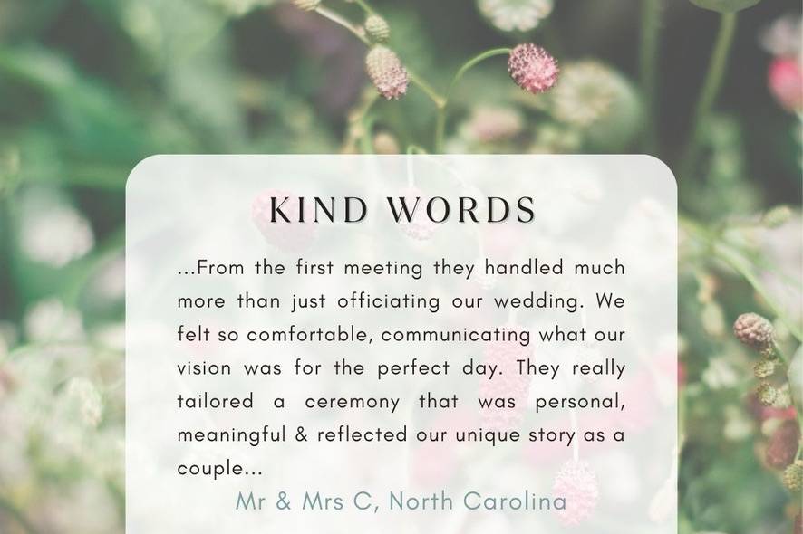 Kind words