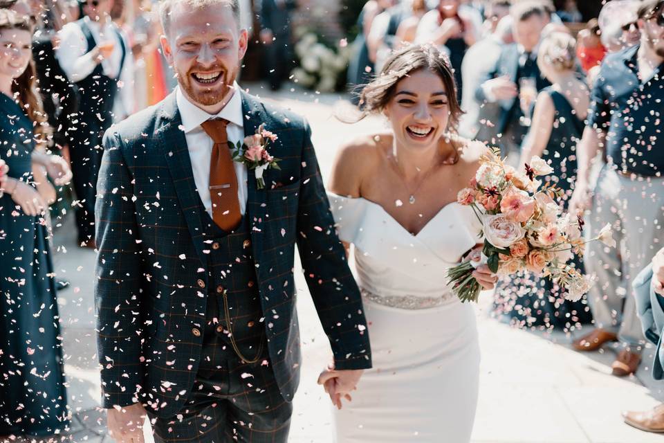 Confetti at Thirsk Lodge Barn