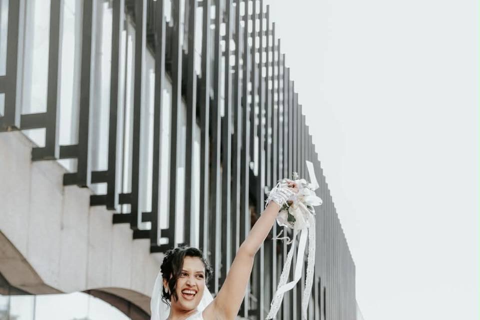 Happy bride