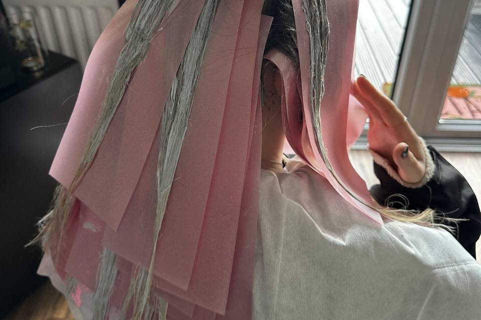 Hair colour before the wedding