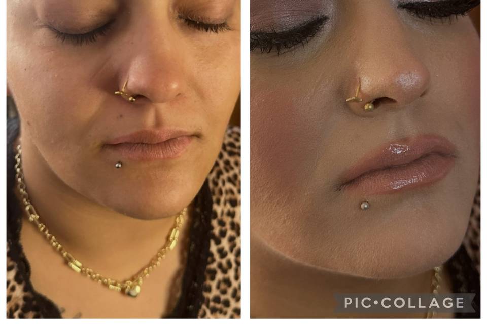 Bridal makeup rose tones
