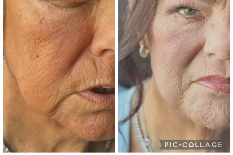 Makeup before/after 65+