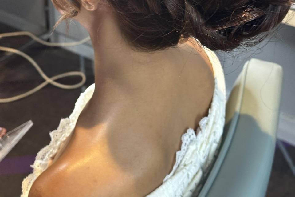 Updo for beautiful bride