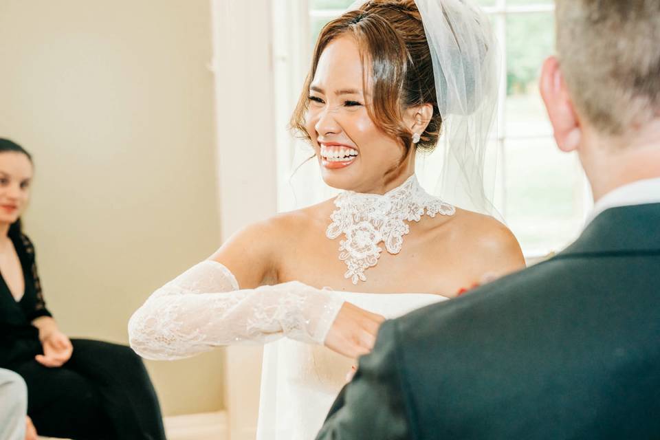 Happy bride