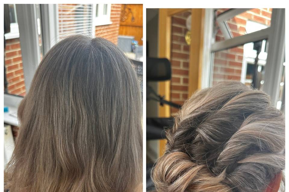 Cute twisted bun on a short ha