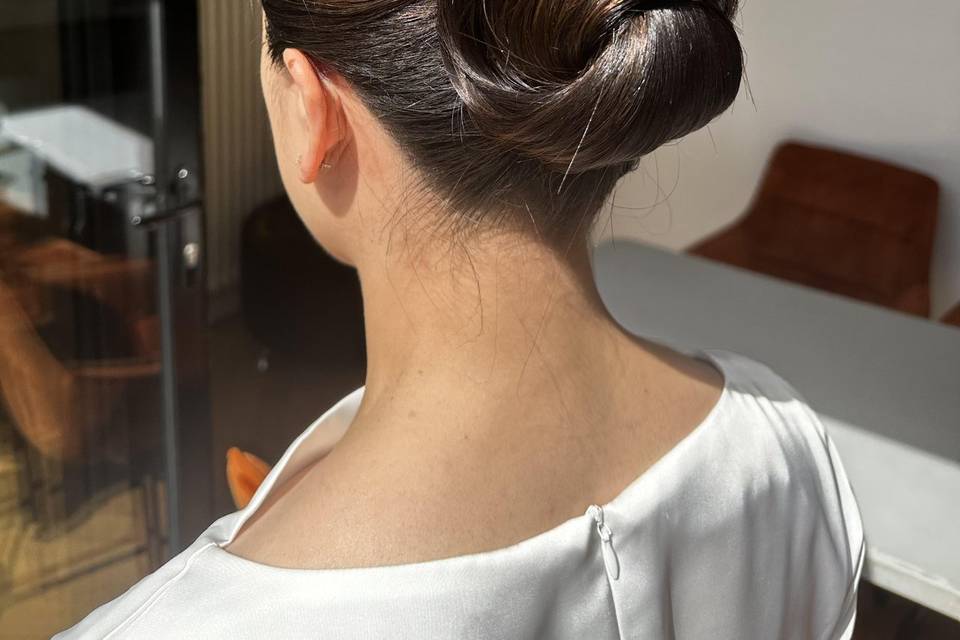Hair trial sleek bun