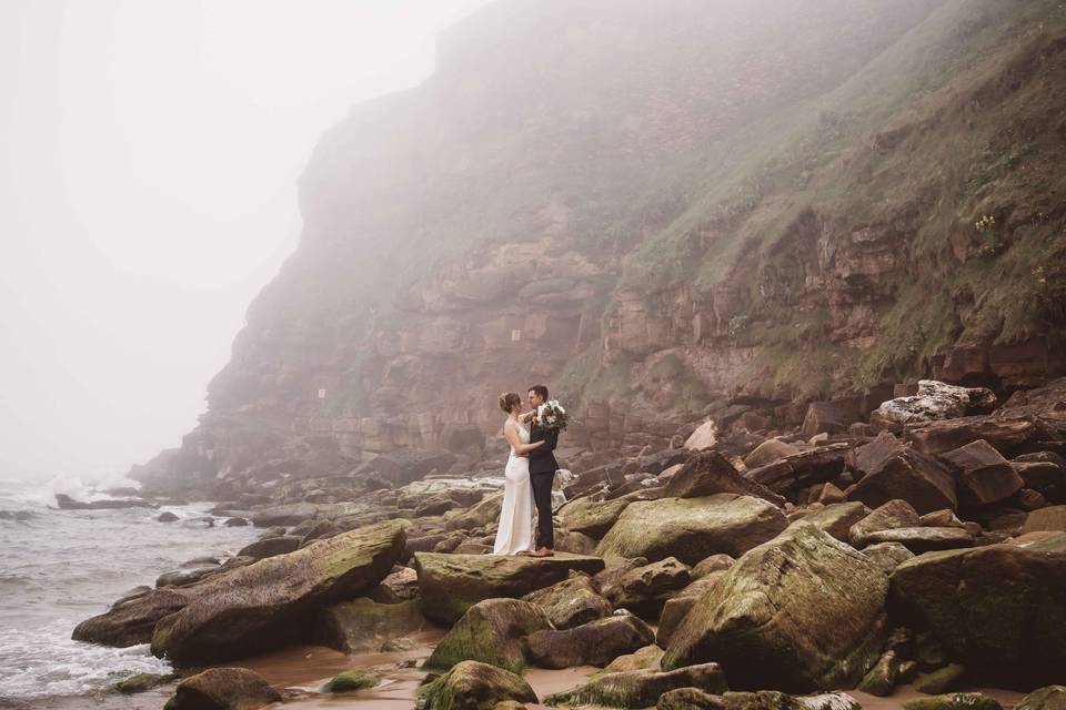 Beach elopement